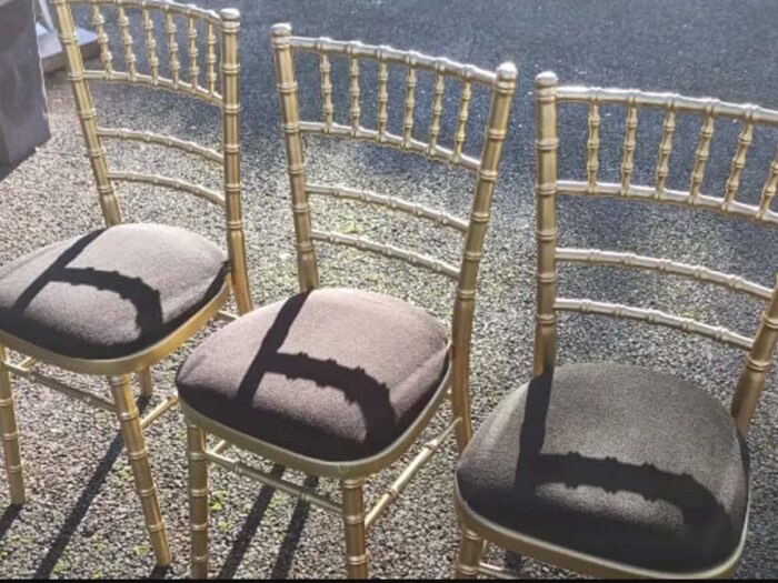 Dining Chair Hire Newry, Black and Gold Chiavari Chair Hire Newry, Roslyn Events Hire Newry